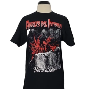 ANGELES DEL INFIERNO Pacto Con El Diablo XL T-Shirt Black Mens Band Logo - Picture 1 of 7