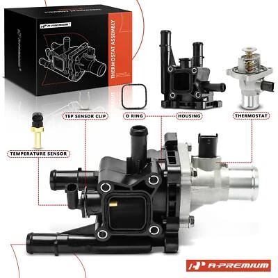 A-Premium Thermostat Housing Assy for Chevy Aveo Aveo5 2009-2011 Pontiac G3 Wave - Image 1 of 4