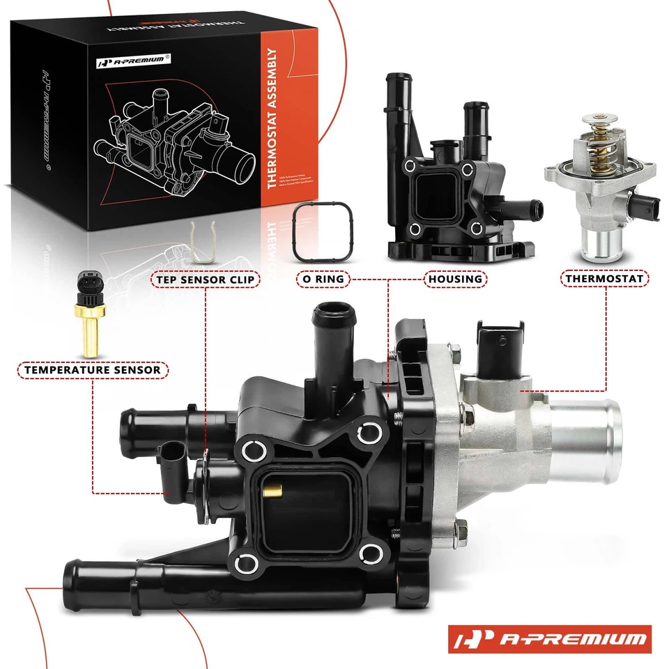 Conjunto de carcasa de termostato A-Premium para Chevy Aveo Aveo5 2009-2011 Pontiac G3 Wave Foto 1 de 4