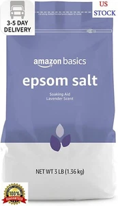 Amazon Basics Epsom Salt Soaking Aid, Lavender Scented, 3 Pound, 1-Pack (Previou - Picture 1 of 5