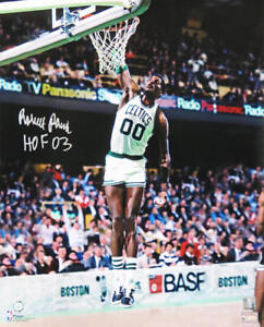 Robert Parish Signed Boston Celtics Dunk 16x20 Photo w/HOF'03 - SCHWARTZ COA