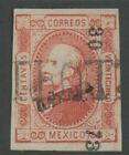 MEXIQUE, 1872, D'OCCASION, #95, ANNULATION OAXACA/TEOTITLAN, PROPRE, SONORE ET CENTRÉE