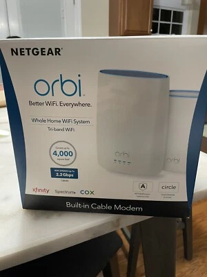 As-is NETGEAR Orbi (2) RBS40 Mesh AC2200 Satellite + RBR40 factory reset - Image 1 of 4