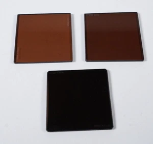 3 Tiffen 3"x3" Square 85N3, 85N6, 85N9 Camera Filters with pouches - Picture 1 of 3