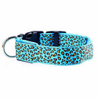 Pets Dog Collar Necklace Night Safety Light Leopard Pattern LED Neck Strap 18