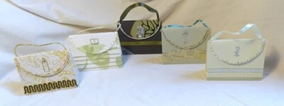5 handgemachte Geschenktaschen + Henkel Grüntöne Kommunion/Konfirmation/Taufe.. - Bild 1 von 4