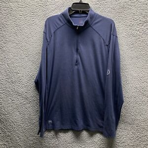 Travis Mathew Shirt Adult Extra Large XL Blue Soft Casual Mens Zip Pullover Golf