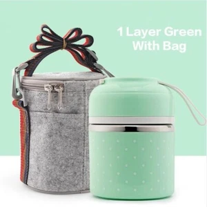 Portable Stainless Steel Lunch Box with carrying bag heat resistance new - Picture 1 of 3