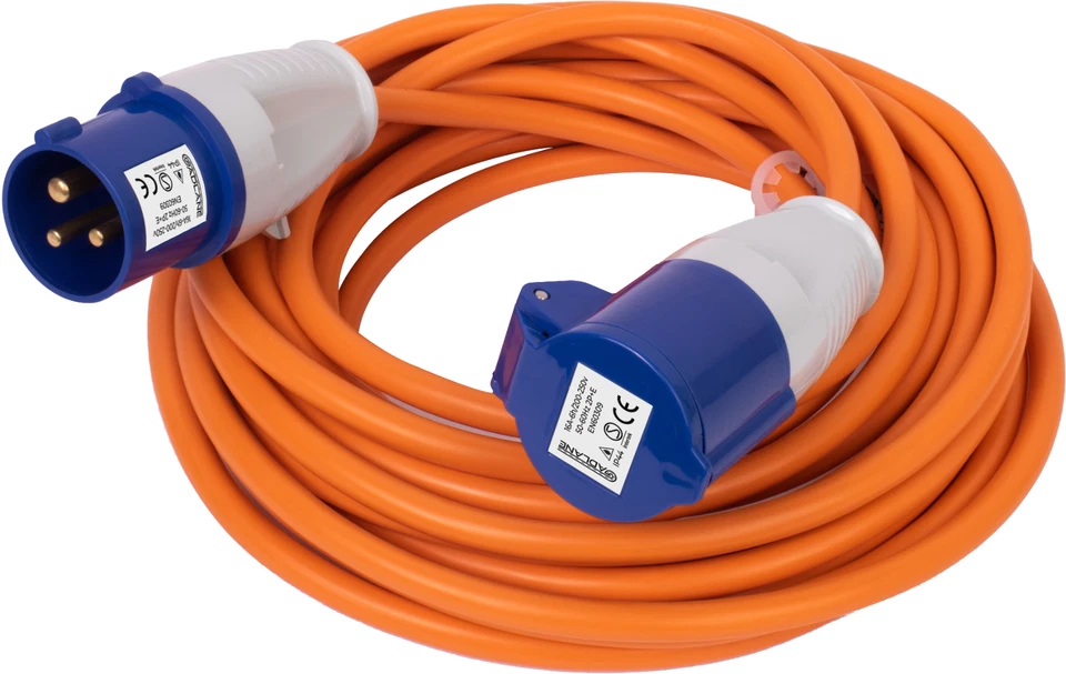 GADLANE 25M Heavy Duty Hook Up Caravan Cable Camping 16 Amp 240V Mains Extension