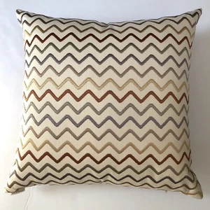 DV Kap Home Luxury Decorative Pillow Chevron 24 x 24" Square Poly/Down Insert - Picture 1 of 6