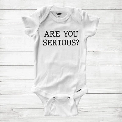 Bebé Infante Body Ropa Divertida Broma Regalo Sarcástico Estampado Eres Serio Foto 1 de 2