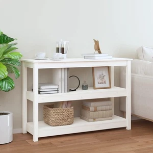 Mesa Consola Madera Maciza de Pino Mesita Mueble Multicolor Multitalle vidaXL - Imagen 1 de 52