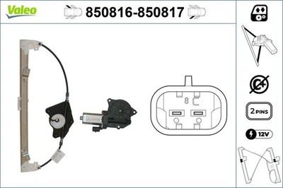 VALEO Fensterheber 850816 für ALFA 159 Sportwagon MPI 939AXL1A 939BXL1A TBi 939 - Bild 1 von 4