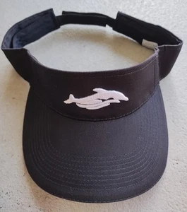 SCHIRMMÜTZE SCHWIMMENDER DELFIN USA OSFA VERSTELLBAR BESTICKT SCHWARZ 100 % BAUMWOLLE - Bild 1 von 10