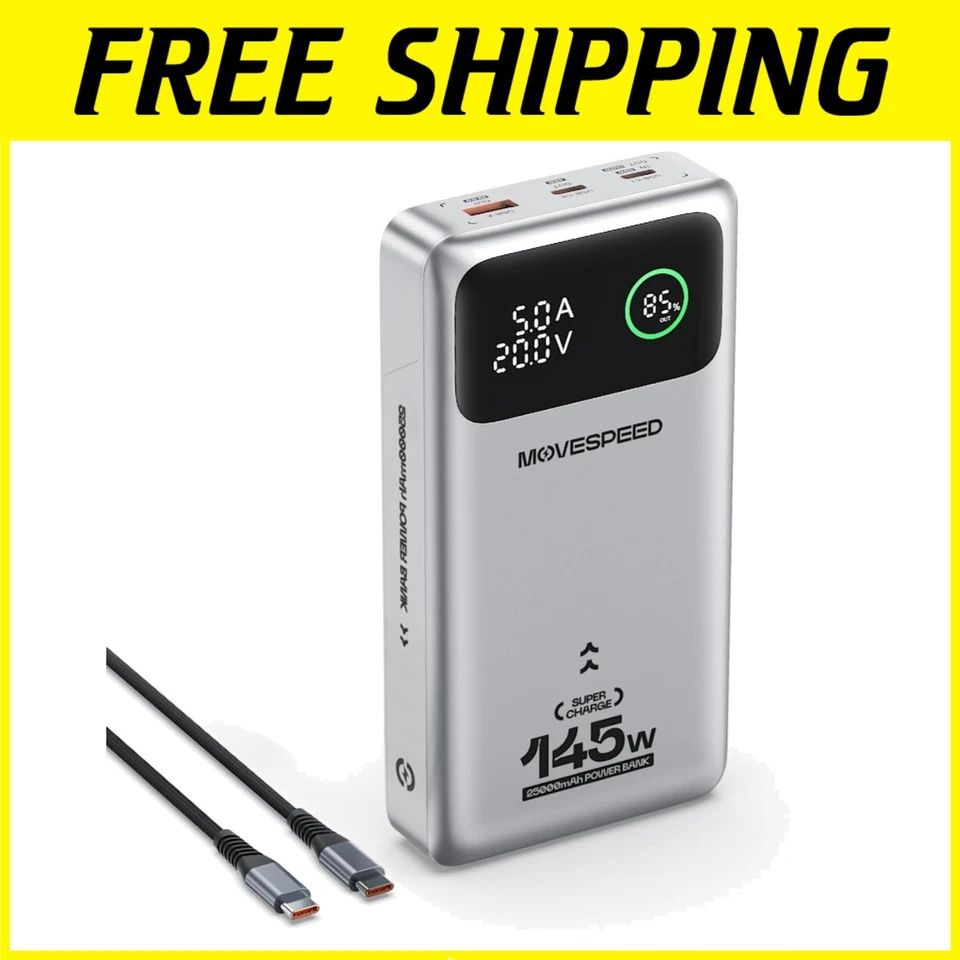 Banco de alimentación de 145 W aprobado por la TSA - Cargador definitivo de 25.000 mAh con pantalla digital Foto 1 de 4