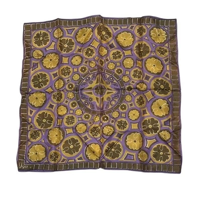 Vintage VERA Neumann Scarf ~ Signed  - 22"  - Purple - Image 1 of 4