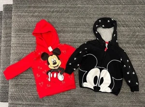 2 Hoodie Lot - Disney Mickey Mouse Toddler size 4T Zip sweatshirt - Picture 1 of 1