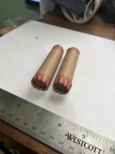 2 rollos completos de centavos de trigo de EE. UU. 100 monedas promedio circuladas años 40 50 - Imagen 1 de 3