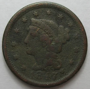 1847 Large cent (#318L) - Picture 1 of 2