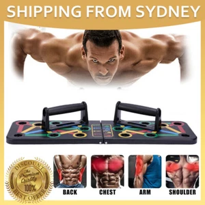 Foldable Push Up Board Rack Training Gym Exercise Pushup Exercise Stand Grip Bar - Picture 1 of 13