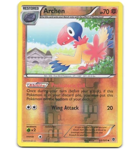 Pokemon 2013 Light Play Archen 53/101 Plasma Blast REVERSE Card - Picture 1 of 1