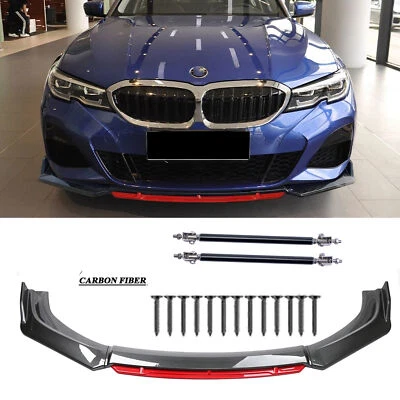 For BMW 640i 650i Coupe Series Carbon Front Bumper Lip Spoiler Splitter Body Kit Foto 1 de 4