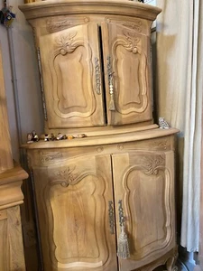 ENCOIGNURE  LOUIS XV  PROVENCAL NOYER DÉCAPÉE BRUT - Photo 1/4