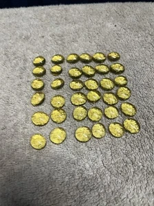 1984 Pente Replacement Pieces Yellow Glass 36 stones Parts Only     A4 - Picture 1 of 5