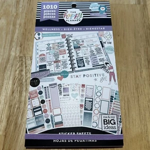 The Happy Planner Wellness Stickers Book 1010 Pieces Health Fitness Self Care - Picture 1 of 17