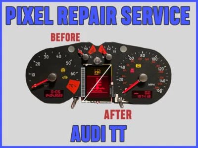 SERVICIO DE REPARACIÓN DE PÍXELES LCD VELOCÍMETRO CUADRO DE INSTRUMENTOS AUDI TT 1999-2006 Foto 1 de 2