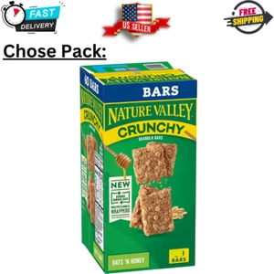 Nature Valley Crunchy Granola Bars, Oats 'n Honey - Chose Pack Size - Picture 1 of 9