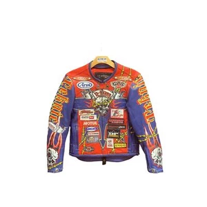 RARE 1 Of 1 Custom D-Mann Personalized Leather MotoX Biker Motorcycle Jacket - Picture 1 of 10