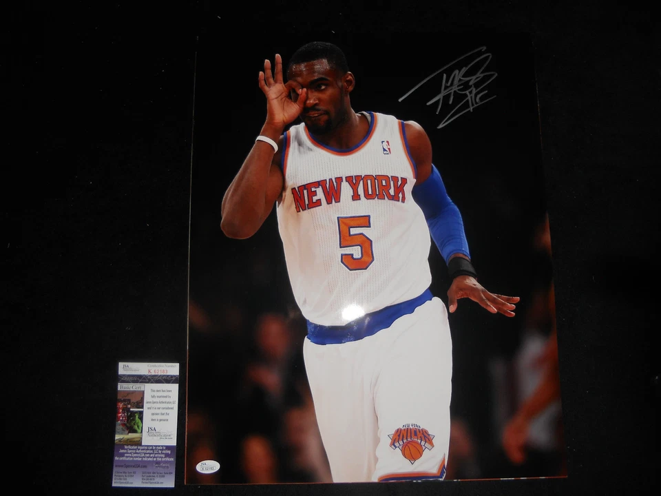 TIM HARDAWAY JR. NEW YORK KNICKS SIGNED 16X20 PHOTO JSA COA K62183 NEW! WHITE - Image 1 of 1