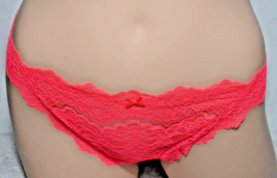NWT Victoria's Secret Dream Angels Pink Lace Thong Panty XL XLarge - Image 1 of 4