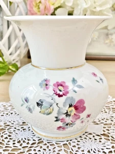Jarrón antiguo de porcelana de colección floral Lattiner Porzellanwerk Alemania años 50 - Imagen 1 de 7
