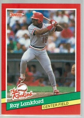 1991 Donruss The Rookies Baseball RAY LANKFORD Rookie Card #8 CARDINALS - Image 1 of 2