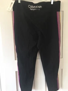 Calvin Klein Performance Plus Size Essex Stripe Tricot Cropped Leggings 1004 - Picture 1 of 12