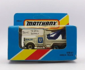 MATCHBOX MB-61 WRECK TRUCK 'POLICE' MINT BOXED STILL SEALED. - Picture 1 of 6