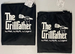 2 Pack The GrillFather Funny Dad Godfather BBQ Father's Day Gift Grilling Apron - Picture 1 of 8