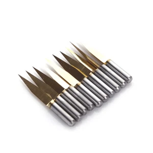 20 Degree 0.2mm Tip Titanium Coated Carbide PCB Engraving Bits CNC Router Tool - Picture 1 of 11