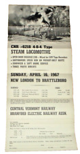 APRIL 1967 CANADIAN NATIONAL U2G NORTHERN 6218 CENTRAL VERMONT TRIP BROADSIDE
