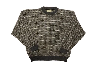 Vintage Eddie Bauer Wool Sweater Mens Large Fisherman Chunky Knit Pullover USA - Picture 1 of 4