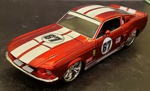 Jada Toys 1967 Shelby GT-500KR 1:18 Scale Red w/White Stripes Diecast #90324 - Picture 1 of 12