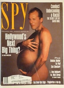 Pregnant BRUCE WILLIS December 1991 SPY Magazine L. Ron Hubbard - Photo 1/2