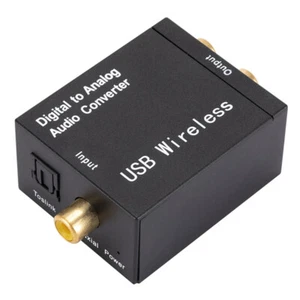 Digital to Analog Audio Converter Optical Fiber Toslink Coaxial Converter to RCA - Photo 1/6
