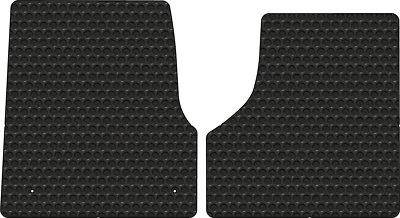 Fits Freightliner Cascadia Truck Black Rubber All-Weather 2PC Floor Mats 08-17 - Image 1 of 4