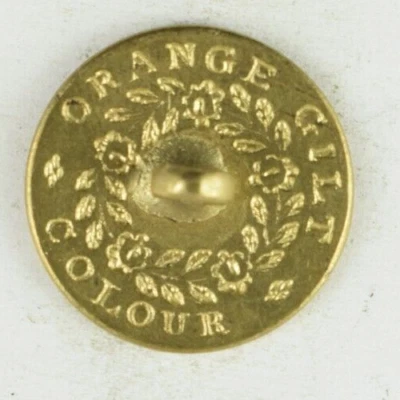 1830's-40's Orange Gilt Colour Golden Age 1 Piece Original Button L9B - Image 1 of 2