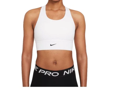 NEW! NIKE Women's [S] Padded Medium Support Sports Yoga Bra-White CZ4496-100 - Image 1 of 3