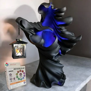 BRAND NEW Cracker Barrel Exclusive Resin Black Ghost with Lantern 18" Tall - Picture 1 of 10