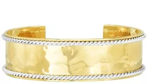 Phillip Gavriel 14k Yellow Gold Shiny Lucia Cuff Bangle Bracelet 24 grams 20mm - Picture 1 of 3
